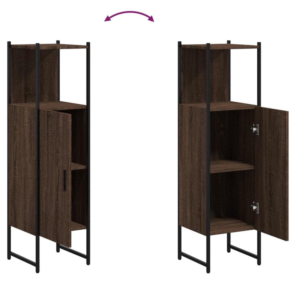 Armadio da bagno con struttura robusta e design salvaspazio per organizzazione di articoli da toeletta e prodotti per l'igiene personale