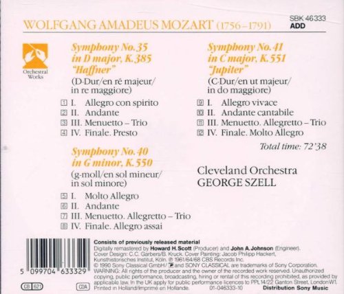 Sinfonien 35,40,41