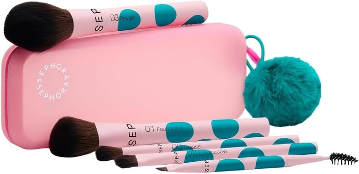 Sephora Collection Face & Eye Brush Set - 2 Face Brushes & 3 Eye Brushes