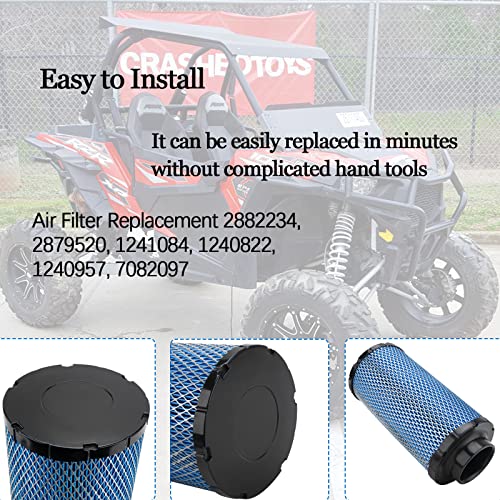 2882234 Air Filter Replacement for Polaris RZR 1000 XP/RZR 4 1000 XP/RZR XP Turbo/RZR Turbo XP4 2014 2015 2016 2017 2018 2019 2020 2021 2879520 with 2PCS