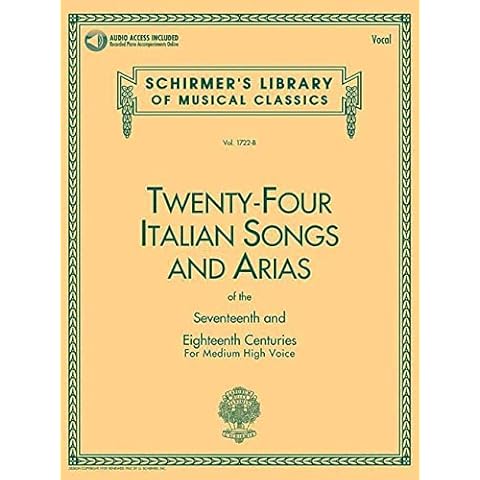 24 Italian Songs and Arias: Medium High Voice (Book, Vocal Collection) Cover
