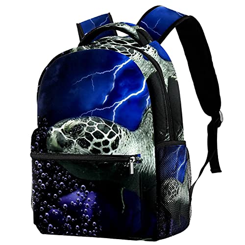 Sac à dos imperméable tortue de mer pour activités scolaires et campus