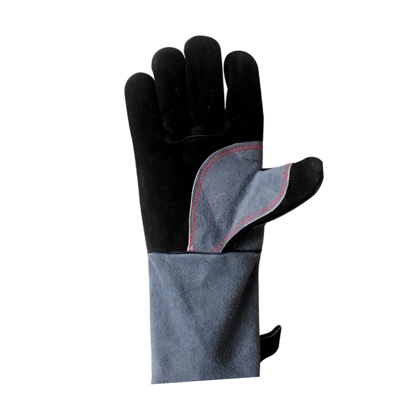 Guanti Resistenti al Calore per Barbecue, Coppia in Pelle Bovina | Antiscivolo e Antiusura, per Campeggio e Picnic, Guanti Isolanti Polsino