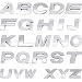 maxgoods Set of 26 Alphabet Letters Stickers,Car Decal Stickers 3D Emblem Logo Trim Badge for Men and Women