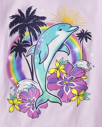 Image of The Children's Place Girls' Unicorns,Butterfly Short Sleeve Graphic T-Shirts,3 Pack