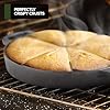 Modern Innovations Classic Cast Iron Wedge Pan, Non-Stick Cornbread Skillet with Easy Transport Handles, 8 Slice Divided Cast Iron Baking Pan for Scones, Biscuits, Breads & Desserts #5