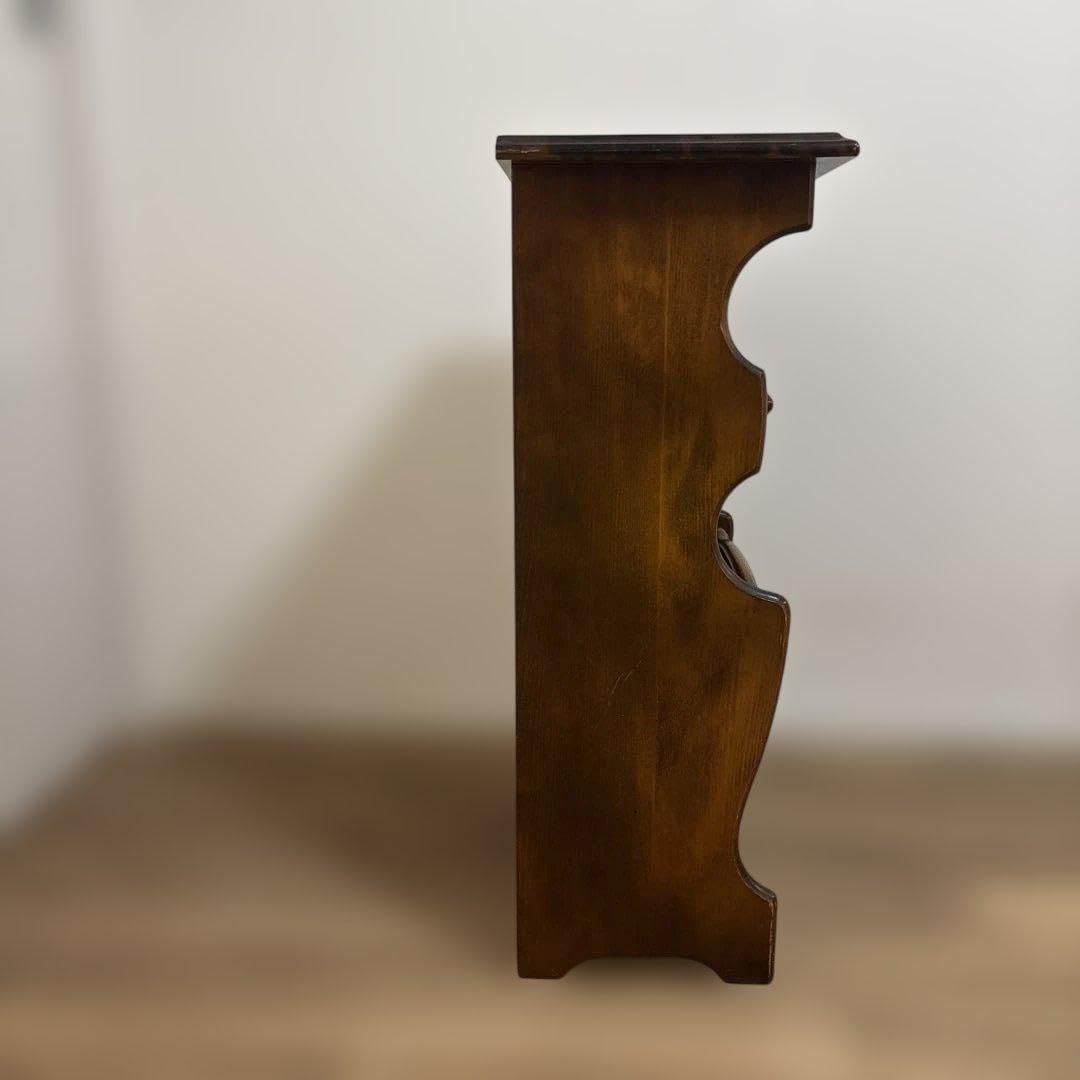 木製曲線デザインシェルフ やさしい曲線デザインの木製ラック D