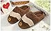 Ginsenget Scarpe Inverno Morbido Ciabatte,Pantofole in Cotone con Fiocco, Set di Scarpe da Ginnastica, Colore caffè Scuro_44-45,Ciabatte Calde Peluche Morbido