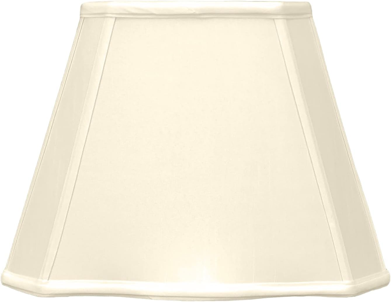 Royal Designs Fancy Bottom Rectangle Basic Lamp Shade, Beige, (7 x 10)"" x (12.25 x 18)"" x 13.25"" (BS-747-18BG)