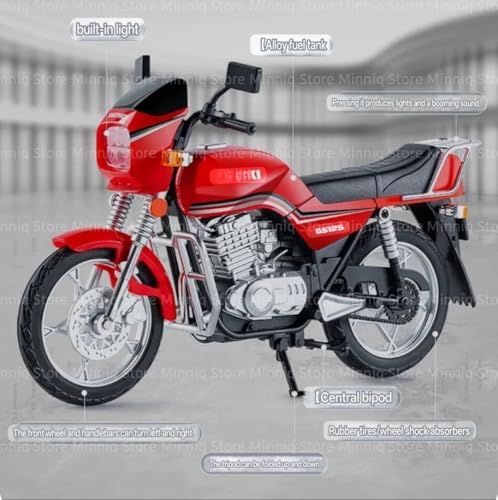 Image of Compatible for Suzoki GS125 Motorcycle DieCast Model, Suspension and Hand Free Roller, Toy Motorcycle Collection with Music Lighting Toy for Kids (Suzoki GS125-Multicolor)