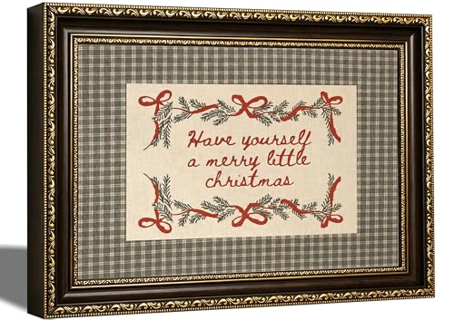 WYNTRPO Have Yourself A Merry Little Christmas Quote Canvas Prints,16x24in