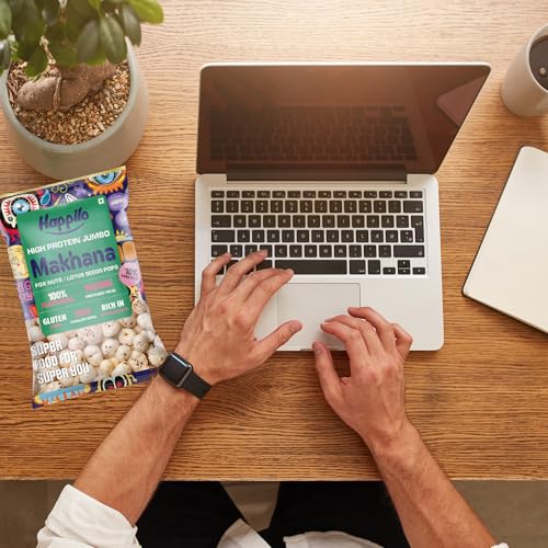 Image of Happilo Premium Jumbo Fox Nuts (Phool Makhana) 200g, Healthy Snack Low Calorie Gluten Free and Vegan (Pack of 2)