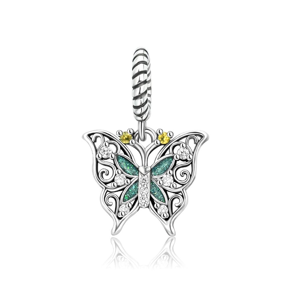 LMLMECREA Charms Anhänger 925 Sterling Silber - Niedlicher Charm für Europäische Armbänder - Süßes Tier Geschenk für Frauen, Mamas & Töchter