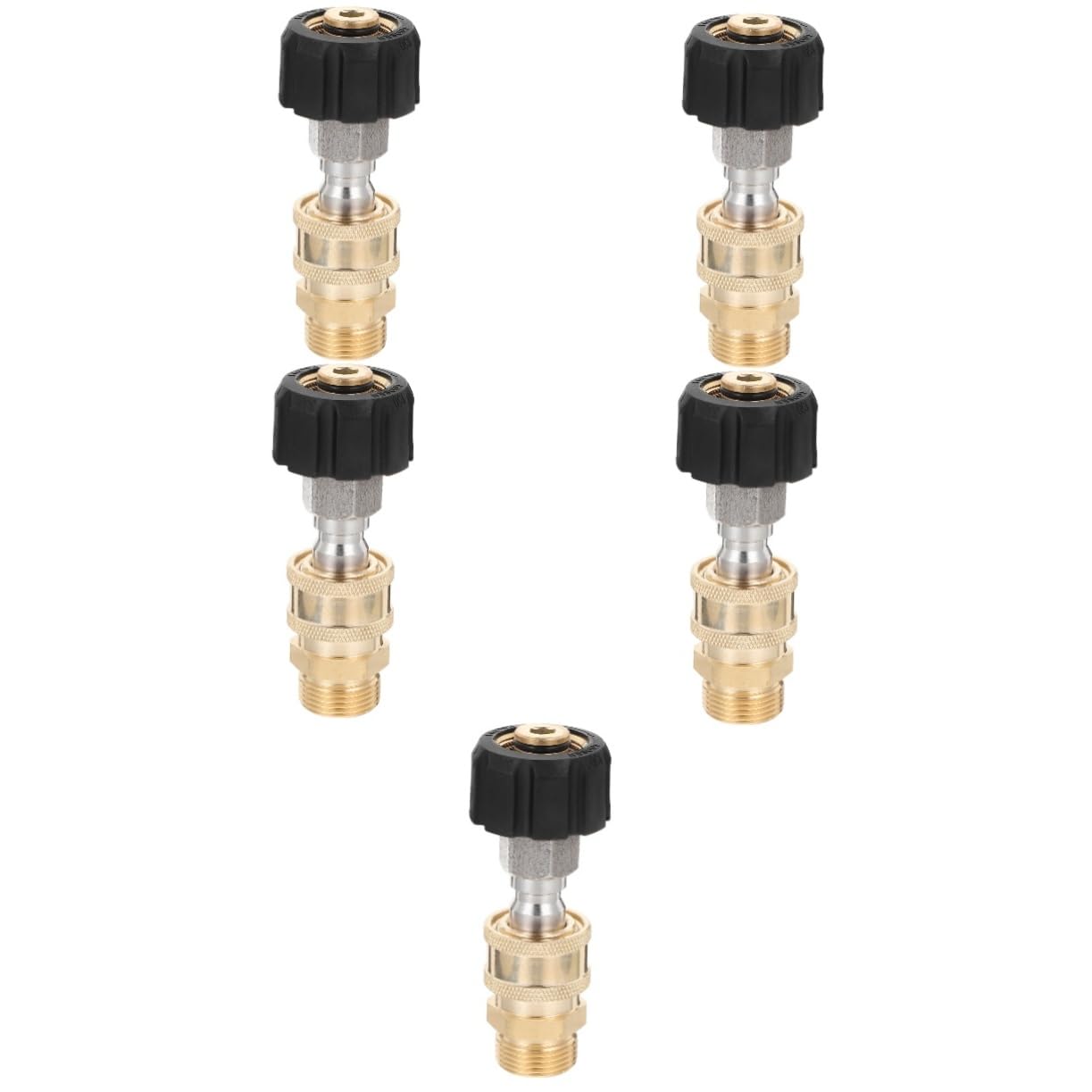 Toddmomy 5sets Adattatore per Idropulitrice Raccordo Rapido Ottone per Accessori di Pulizia Compatibile con Tubo da Giardino e Idropulitrici per Lavaggio Auto e Irrigazione Fiori