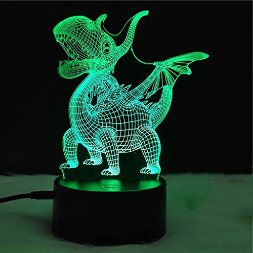 Veilleuse bébé 3D cadeau créatif dinosaure LED tactile sept couleurs