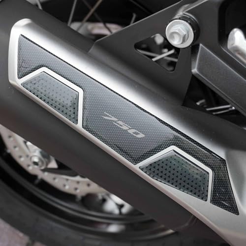 Autocollant 3D Moto Silencieux protection résine carbone pour échappement trail Transalp 2023