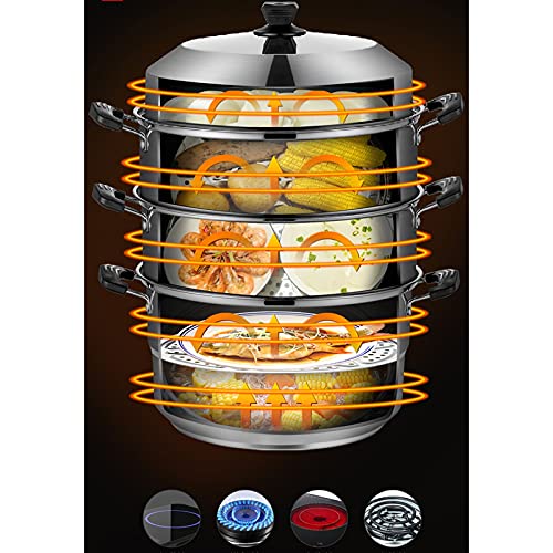 Marmite à soupe 38cm en acier inoxydable 304 pour cuisinière à gaz - 7
