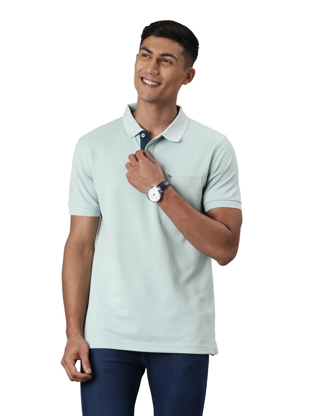 classic polo Mens Half Sleeve Polo Neck Slim Fit Solid Tshirt-picture-30