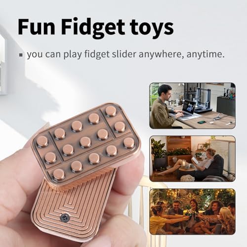 Image of Fidget Toys Adults Metal Fidget Slider Magnetic EDC Haptic Fidget Toys for Adults