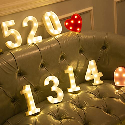 Lettre Allume la Forme de Symbole de LED,Lampes de Table de chapiteau en Plastique d'alphabet,fête de Mariage d'anniversaire Tous Les Jours à la Maison tenture Murale décor en Forme de Coeur