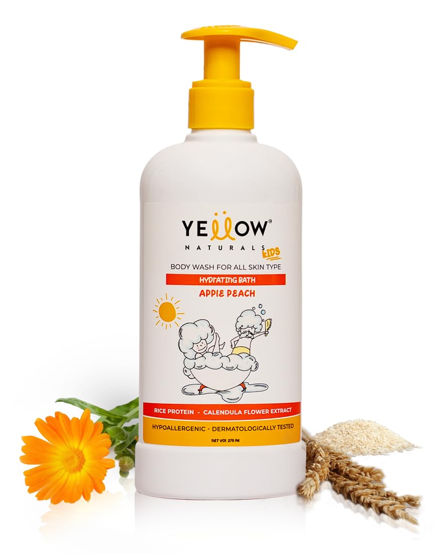 Yellow Naturals Kids Body Wash for 4 to 12yrs | 275 ml | Children's Organic Body Wash, Contains Rice Protein, Calendula Flower Extract, Dermatologically Tested, No Parabens-image-40