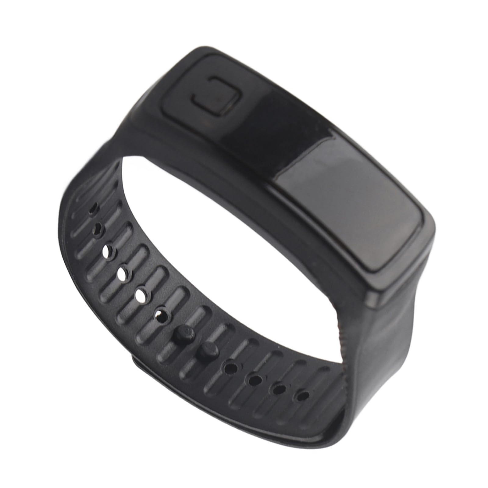 LED Digital Watch, Silicone Strap Digital Display Sports Watch with LED Light 12-Hour Dial Electronic Display for Sport, Night Running, Step Counter (Black)