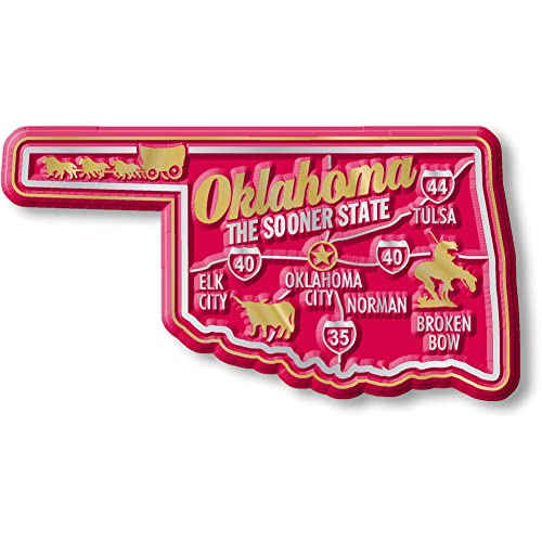 Imán decorativo clásico de Oklahoma 3.3" x 1.7"