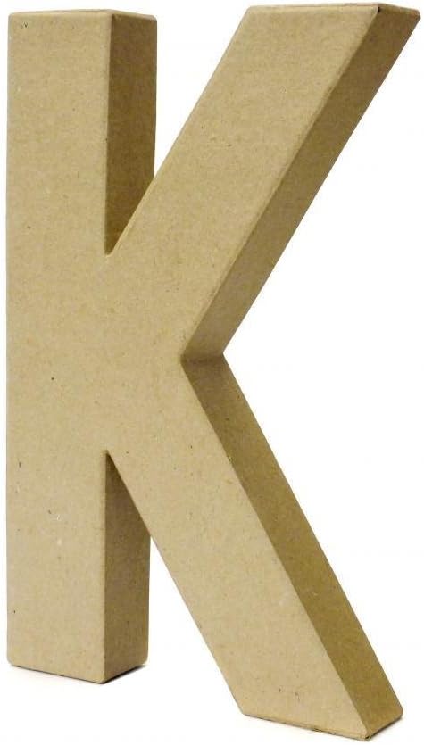 Papier Paper Mache Large Letters 20.5cm - Cardboard Craft (K)