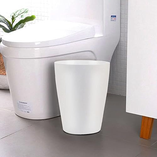 Miniatura 10 de Gereen Cubo de basura pequeño de 1.5 galones, cubo de basura pequeño redondo para baño, dormitorio, cocina, encimera debajo del fregadero (blanco,