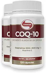Kit 2 Coenzima Q10 200mg Vitafor 120 Cápsulas