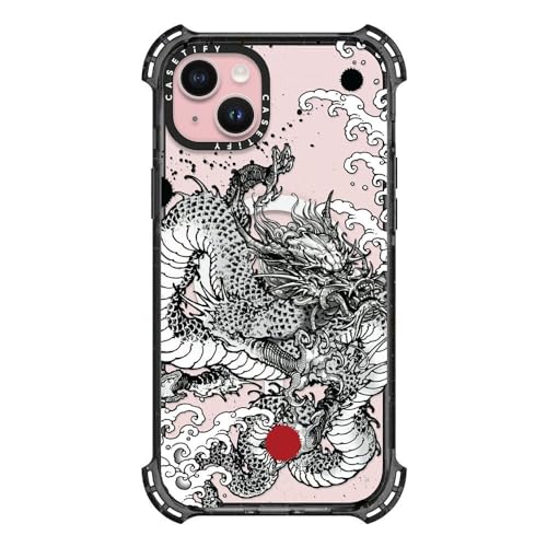 Coque iPhone 15 Plus CASETiFY Bounce antichoc de 6,5m compatible MagSafe Power Dragon