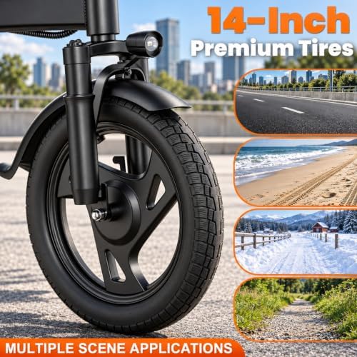 14inch Foldable Electric Bike for Adults, Peak 750W 20 MPH image 3