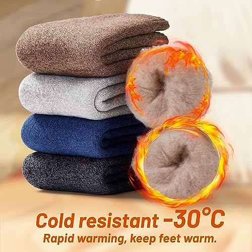 HUGSWEET Thermal Socks, Winter Warm Socks for Men, Insulated for Cold Weather, Heated Trapping3