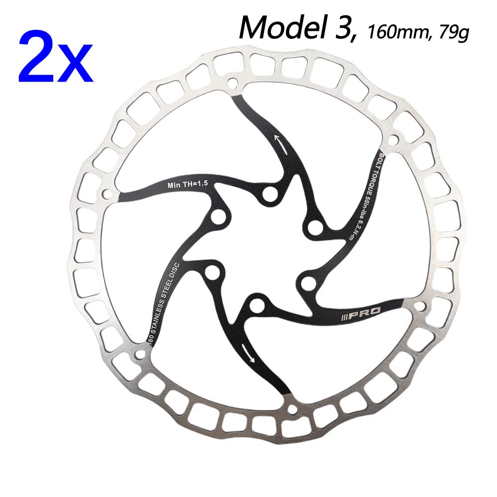 Disco Freno Disco de bicicleta Brazo Aceite de acero inoxidable de acero inoxidable Mtb Bike de carretera 160 180 203 Rainbow Ligero 6 pernos G3 Rotor de línea central Freno Disco(2pcs 160 model 1)