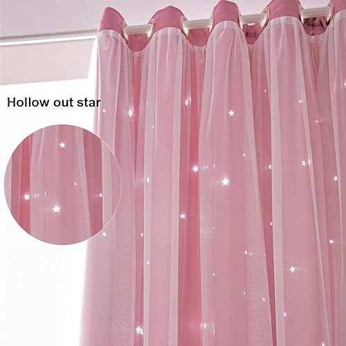 Miniatura 4 de Tongcan Cortinas opacas con diseño de estrellas para dormitorio de niños, cortinas con ojales en la parte superior, para cuarto de bebé, sala de