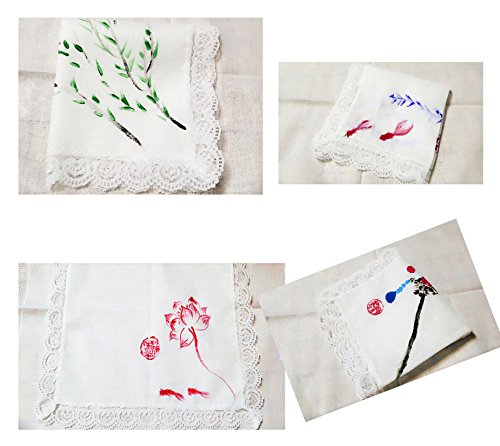 Lace/Embroidery Perfect Wedding Cotton Handkerchiefs Bulk #TOP5