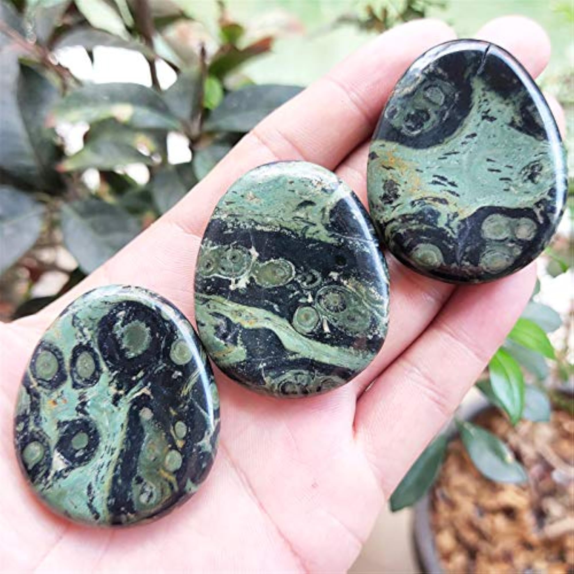 Fekuar Kambaba Natural Jasper Crystal Thumb Worry Stone