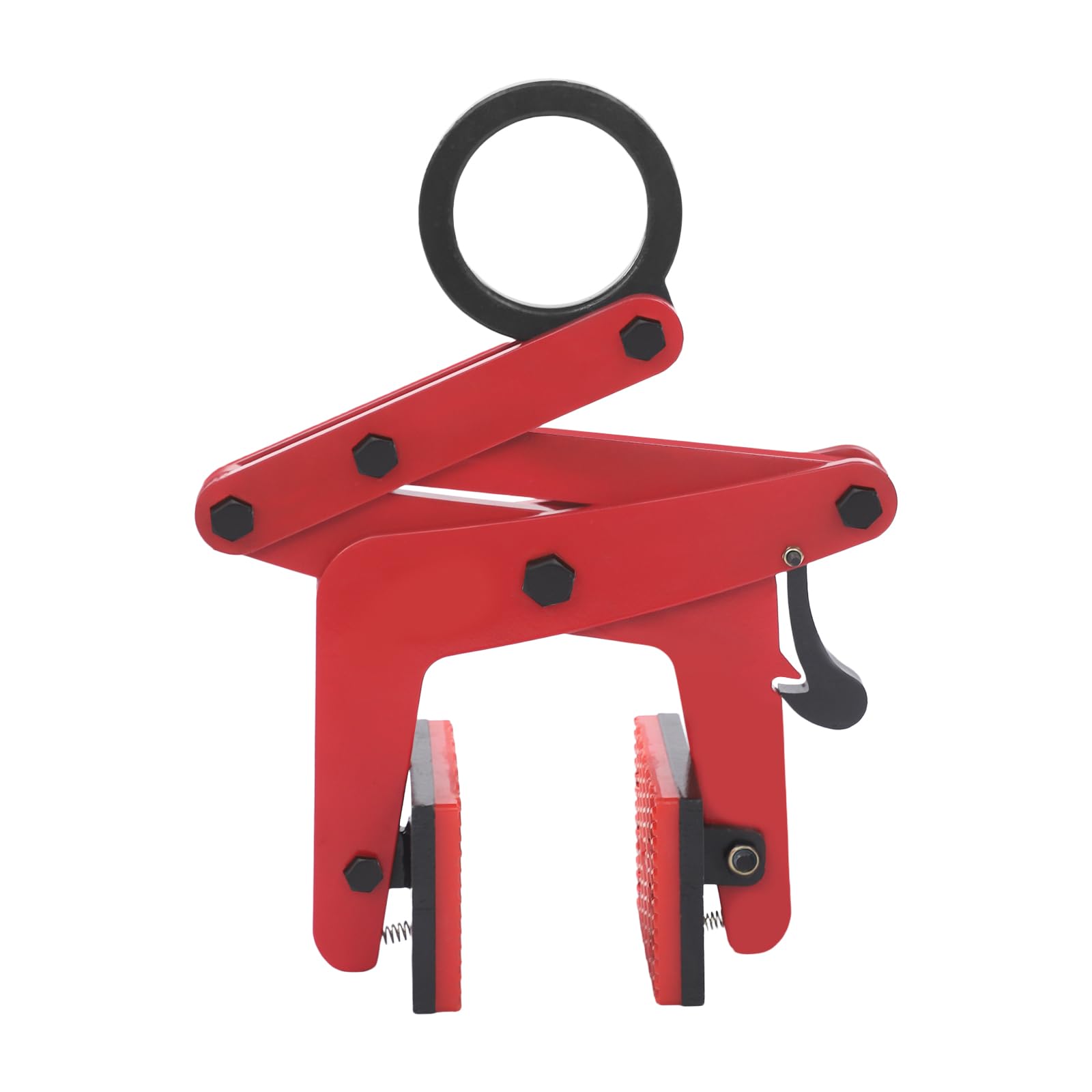 Bordsteinzange Versetzzange,390kg Schwerlast-Steinhebegeräte, 3-8.5cm Öffnungsgröße,Steinzange Brammenhebeklemme für Heben und den Transport Großer Platten (Rot)