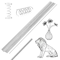 30 Stück Federstahldraht Edelstahl Draht 2mm x 400mm, Dünner Basteldraht zum Basteln, Edelstahldraht, Gerade Federdraht, Metallstäbe zum Basteln, Hartdraht für RC Modellen Schiffsmodellen