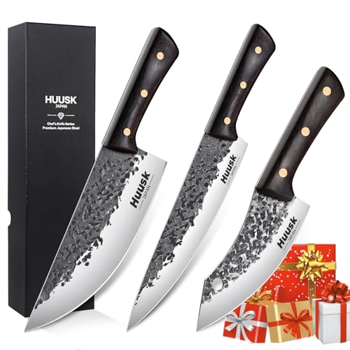 Huusk Hand Forged Chef Knife Set