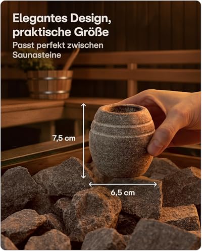 Praknu Sauna Verdampferschale Granit - Saunaei Aromaschale - Sauna Zubehör – Ansicht 4