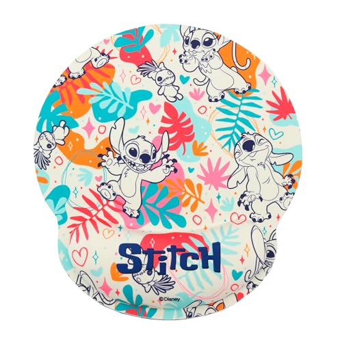 WONDEE Stitch Tapis de Souris Ergonomique Disney avec Design Exclusif Lilo et Stich - Tapis Souris Kawai Repose Poignet Gel Lavable à la Main et antidérapant - Cadeaux Stitch Filles et Femmes