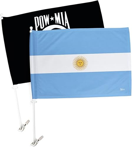 Bandera de coche de Argentina 2022 POW MIA Bandera para Carros decoración de automóviles pancarta pequeña para decoración de ventanas accesorios de
