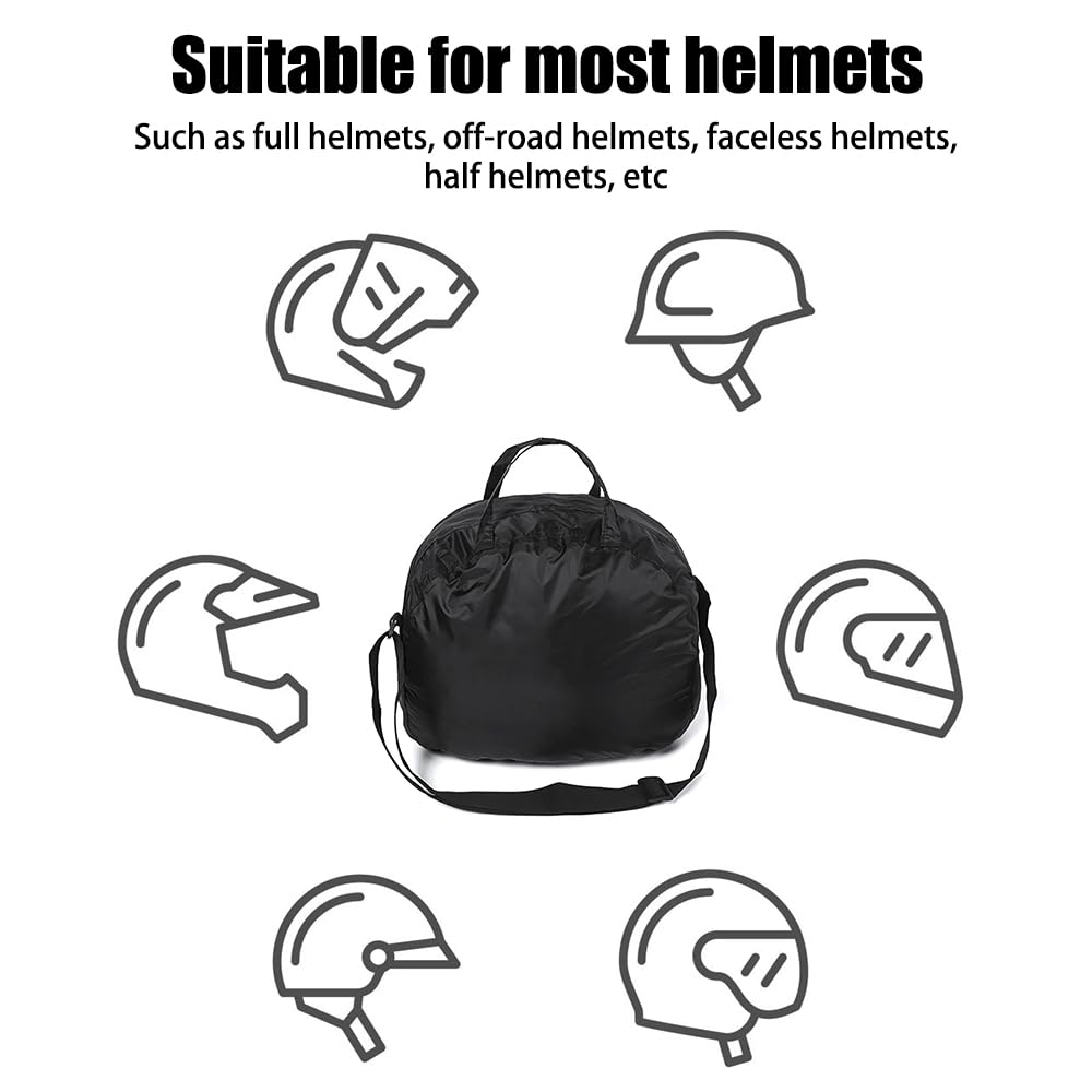 DONGKER Sac de Casque,Porte-Casque de Moto Étanche avec Sangle Réglable pour Le Cyclisme en Plein Air