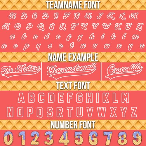 Custom Baseball Jersey – Personalized Name, Number & Logo, Drip Orange Ice Cream Baseball Jersey Summer Holiday for Men, Women, Youth, Toddlers miniatura 5