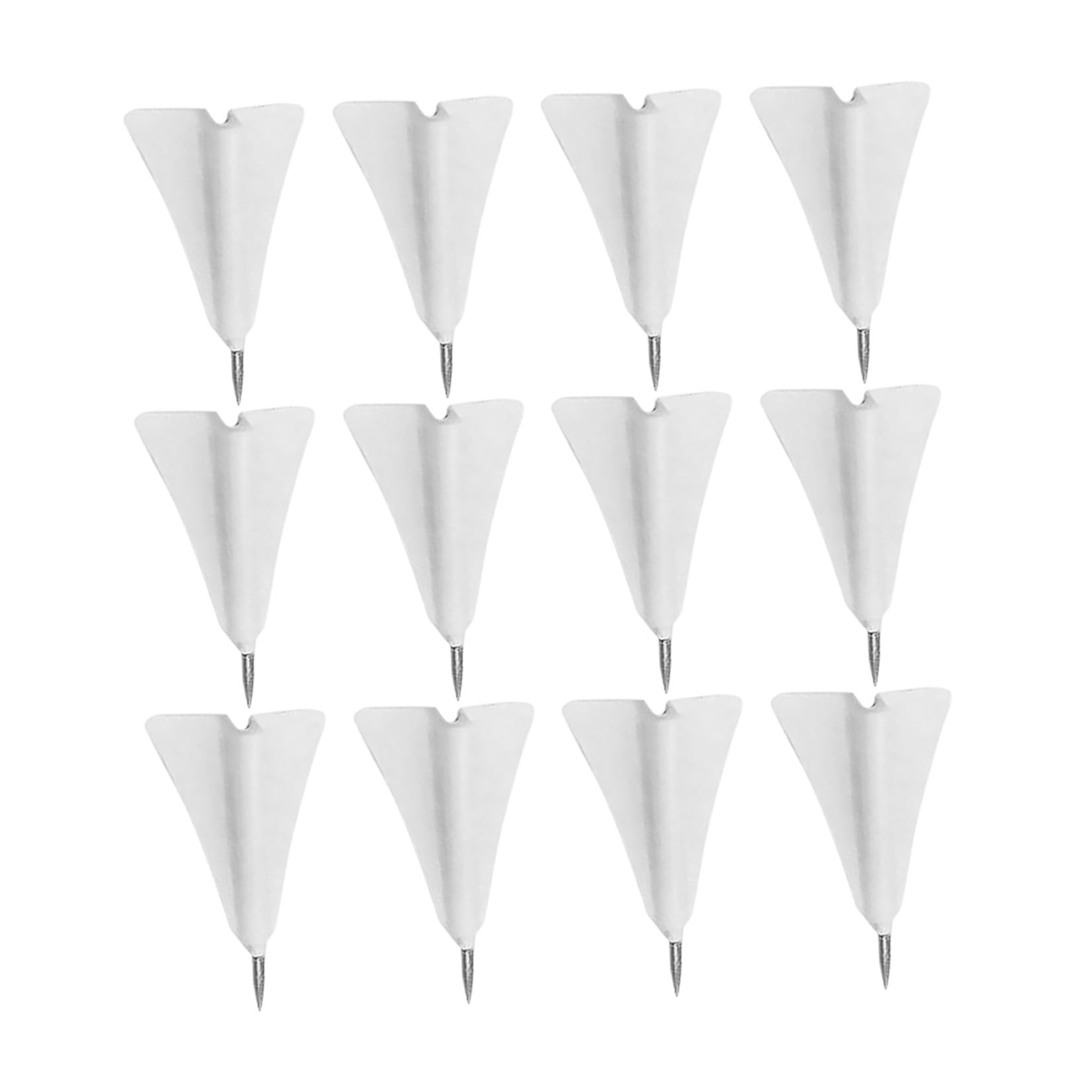 Punaises Avion 12 pièces, Petite Punaise pour Tableau d'affichage pour Chambre de Fille, ABS et Acier, Blanc, Portables, pour Bulletin Boards