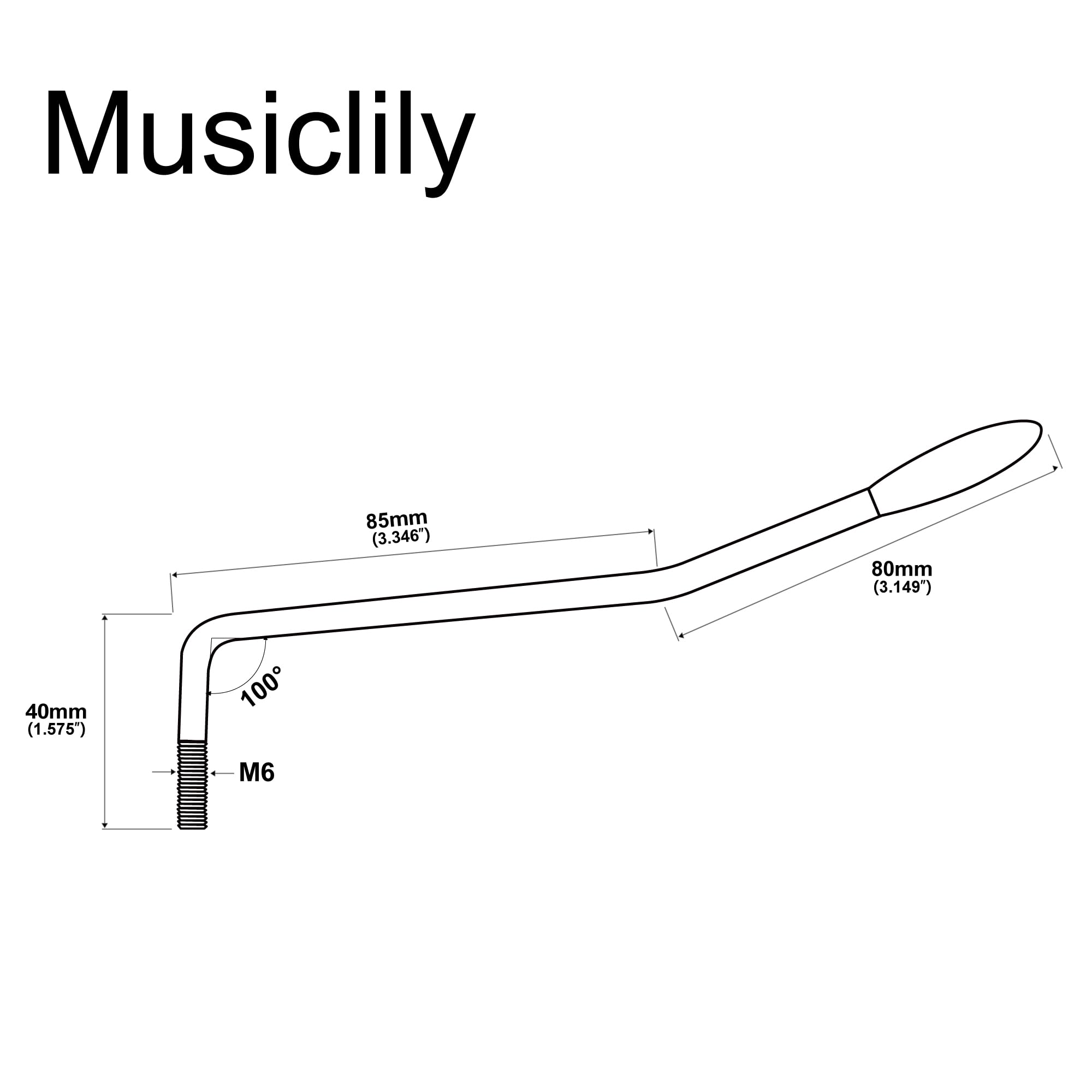 Amazon | Musiclilyトレモロアーム ネジ式 φ6 金属製 ミリ規格