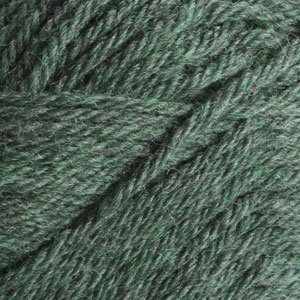 Image of Knit Picks Wool of the Andes Green 100% Wool Yarn Pack for Knitting | 10 skeins (500g total) of soft worsted weight crocheting yarn in Noble Heather color, good for felting.