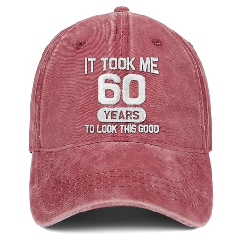 Image of 60th Birthday Gifts for Men Women 60 Year Old Gifts Decorations Took Me 60 Years to Look This Good Washed Cotton Hat