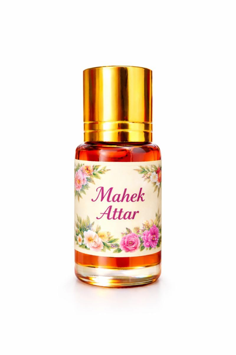 Mahek Attar Premium Floral Fresh Roll On Perfume Oil, Long Lasting, Alcohol Free, Unisex Fragrance for Men and Women, 1.5ml, 3ml, 9ml and 30ml (1, 1.5 ML)